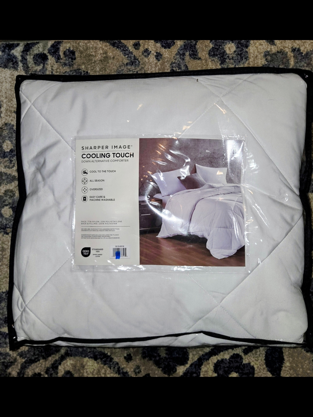 Sharper Image Cooling Touch White Down Alternative Comforter